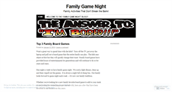 Desktop Screenshot of familygamenight.wordpress.com