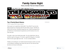 Tablet Screenshot of familygamenight.wordpress.com