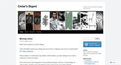 Desktop Screenshot of cedarsdigest.wordpress.com