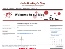 Tablet Screenshot of jiajiagreetings.wordpress.com