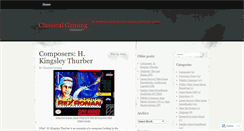 Desktop Screenshot of classicalgaming.wordpress.com