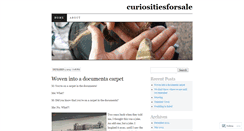 Desktop Screenshot of curiositiesforsale.wordpress.com