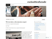 Tablet Screenshot of curiositiesforsale.wordpress.com