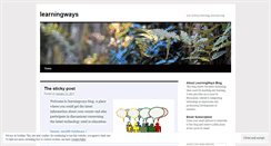 Desktop Screenshot of learningways.wordpress.com