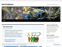 Tablet Screenshot of learningways.wordpress.com