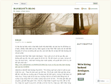 Tablet Screenshot of banhlot.wordpress.com