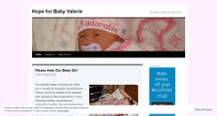 Desktop Screenshot of helpbabyvalerie.wordpress.com