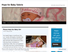 Tablet Screenshot of helpbabyvalerie.wordpress.com