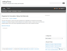 Tablet Screenshot of disruptions.wordpress.com