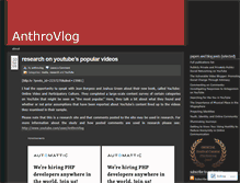 Tablet Screenshot of anthrovlog.wordpress.com