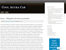 Tablet Screenshot of coolacuracar.wordpress.com