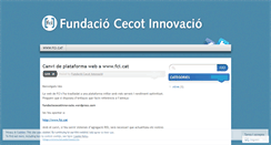 Desktop Screenshot of fundaciocecotinnovacio.wordpress.com