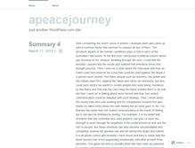 Tablet Screenshot of apeacejourney.wordpress.com