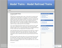 Tablet Screenshot of modelrailroadtrains.wordpress.com