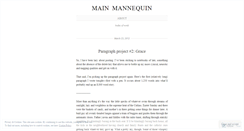 Desktop Screenshot of mainmannequin.wordpress.com