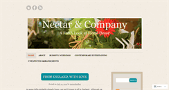 Desktop Screenshot of nectarandcompany.wordpress.com