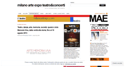 Desktop Screenshot of milanoartexpoteatro.wordpress.com