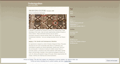 Desktop Screenshot of producingculture.wordpress.com