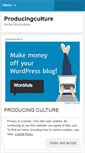 Mobile Screenshot of producingculture.wordpress.com