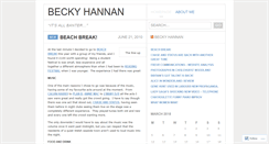 Desktop Screenshot of beckyhannan.wordpress.com