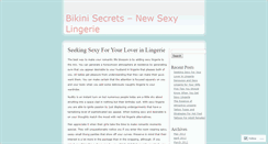 Desktop Screenshot of bikinisecrets.wordpress.com
