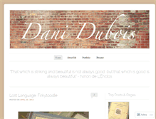 Tablet Screenshot of danidubois.wordpress.com