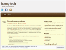 Tablet Screenshot of hermytech.wordpress.com