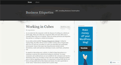 Desktop Screenshot of businessetiquettes.wordpress.com