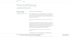 Desktop Screenshot of patrickgblog.wordpress.com