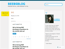 Tablet Screenshot of beebsblog.wordpress.com