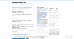 Desktop Screenshot of emailscamalert.wordpress.com