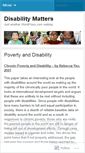 Mobile Screenshot of disabilitymatters.wordpress.com