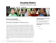 Tablet Screenshot of disabilitymatters.wordpress.com