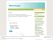 Tablet Screenshot of mattiasbloggar.wordpress.com