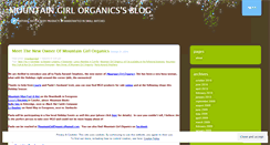 Desktop Screenshot of mountaingirlorganics.wordpress.com