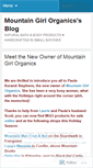 Mobile Screenshot of mountaingirlorganics.wordpress.com