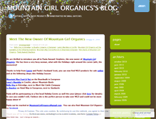 Tablet Screenshot of mountaingirlorganics.wordpress.com