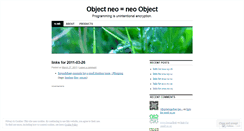 Desktop Screenshot of neobject.wordpress.com