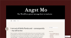 Desktop Screenshot of angstmo.wordpress.com