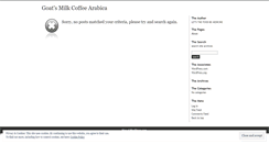 Desktop Screenshot of goatmilkcoffeearabica.wordpress.com