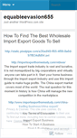 Mobile Screenshot of equableevasion655.wordpress.com