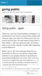 Mobile Screenshot of goingpublicmelb.wordpress.com