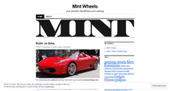 Desktop Screenshot of mintwheels.wordpress.com