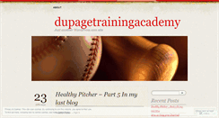 Desktop Screenshot of dupagetrainingacademy.wordpress.com