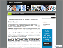 Tablet Screenshot of cienciaynegocios.wordpress.com