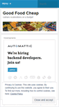 Mobile Screenshot of goodfoodcheap.wordpress.com