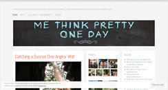 Desktop Screenshot of methinkprettyoneday.wordpress.com