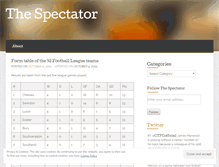 Tablet Screenshot of footballspectator.wordpress.com