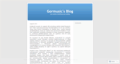 Desktop Screenshot of gormusic.wordpress.com