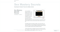 Desktop Screenshot of blogsexmasterysecrets.wordpress.com
